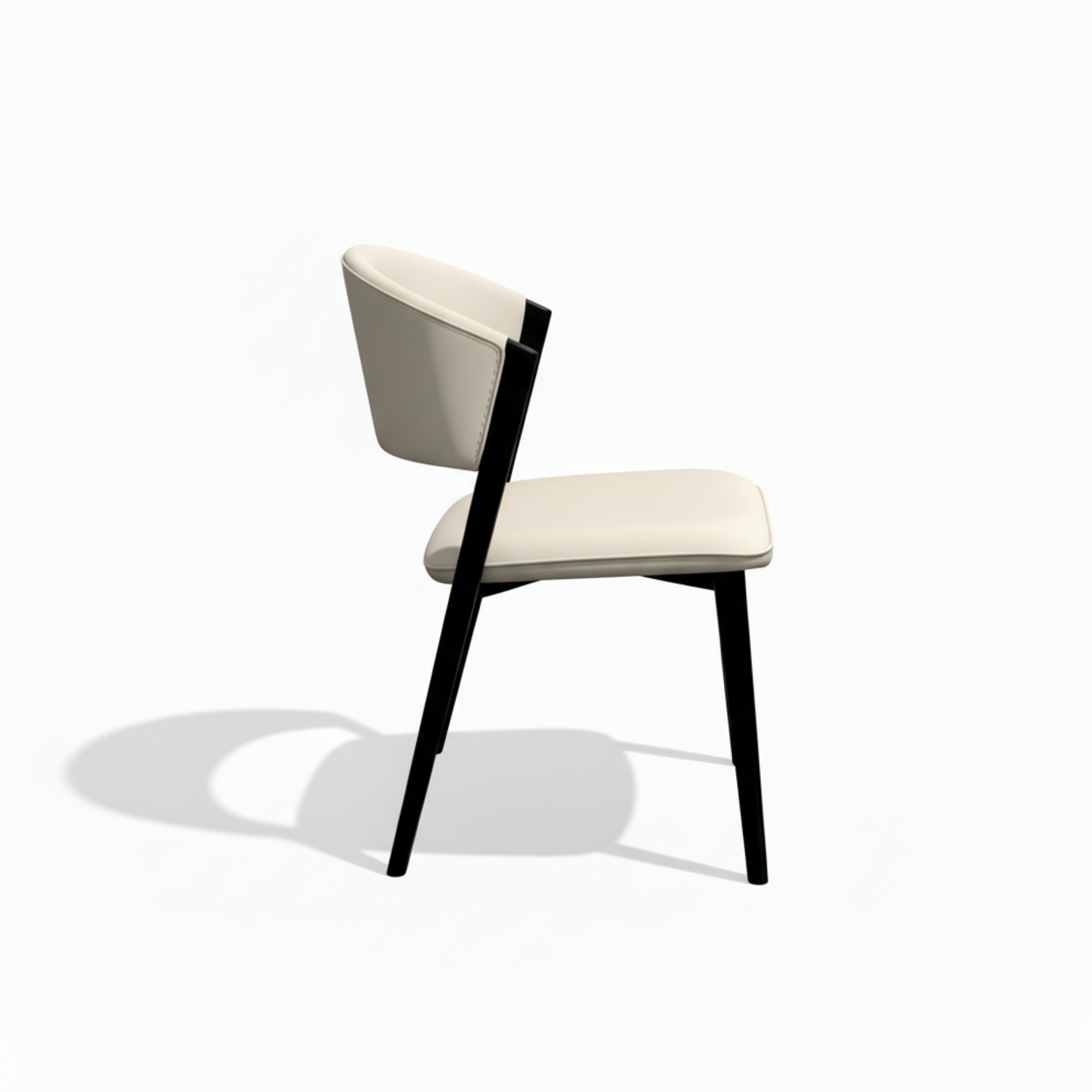 Aero Dining Chair: Taupe Leatherette